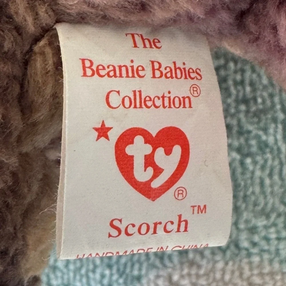 Ty Beanie Baby Scorch the Dragon 1998 Multicolor Iridescent Wings Plush 4210